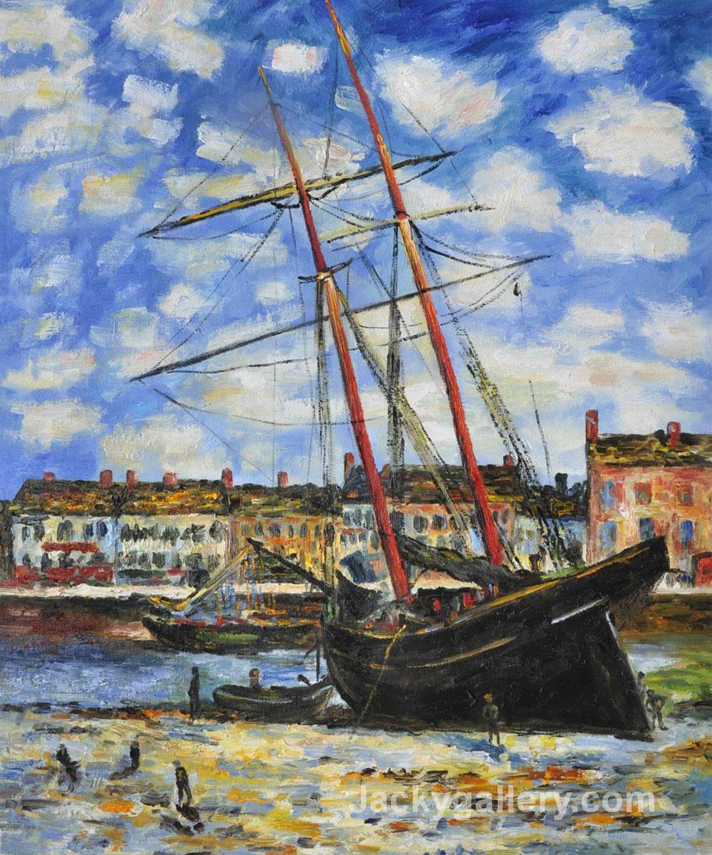 Boat at Low Tide, FeCamp by Claude Monet paintings reproduction